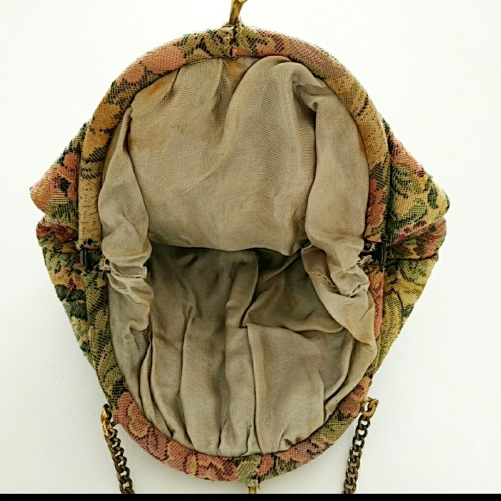 Vintage Tapestry Mini Handbag w/ Wrist Chain - Picture 4 of 6
